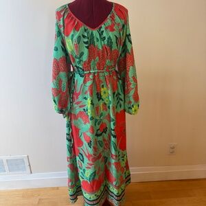 Farm Rio X Anthropologie Full Sleeved Maxi Dress Sz. XS